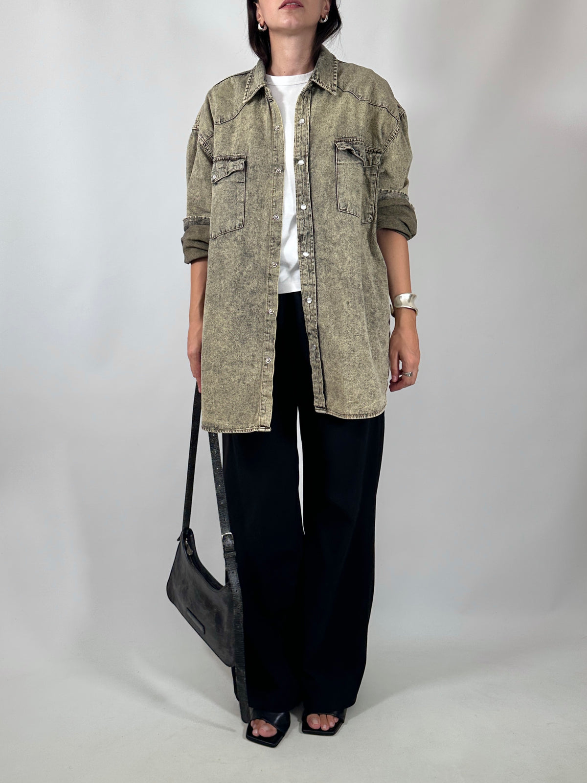 Faded Wash Denim Overshirt