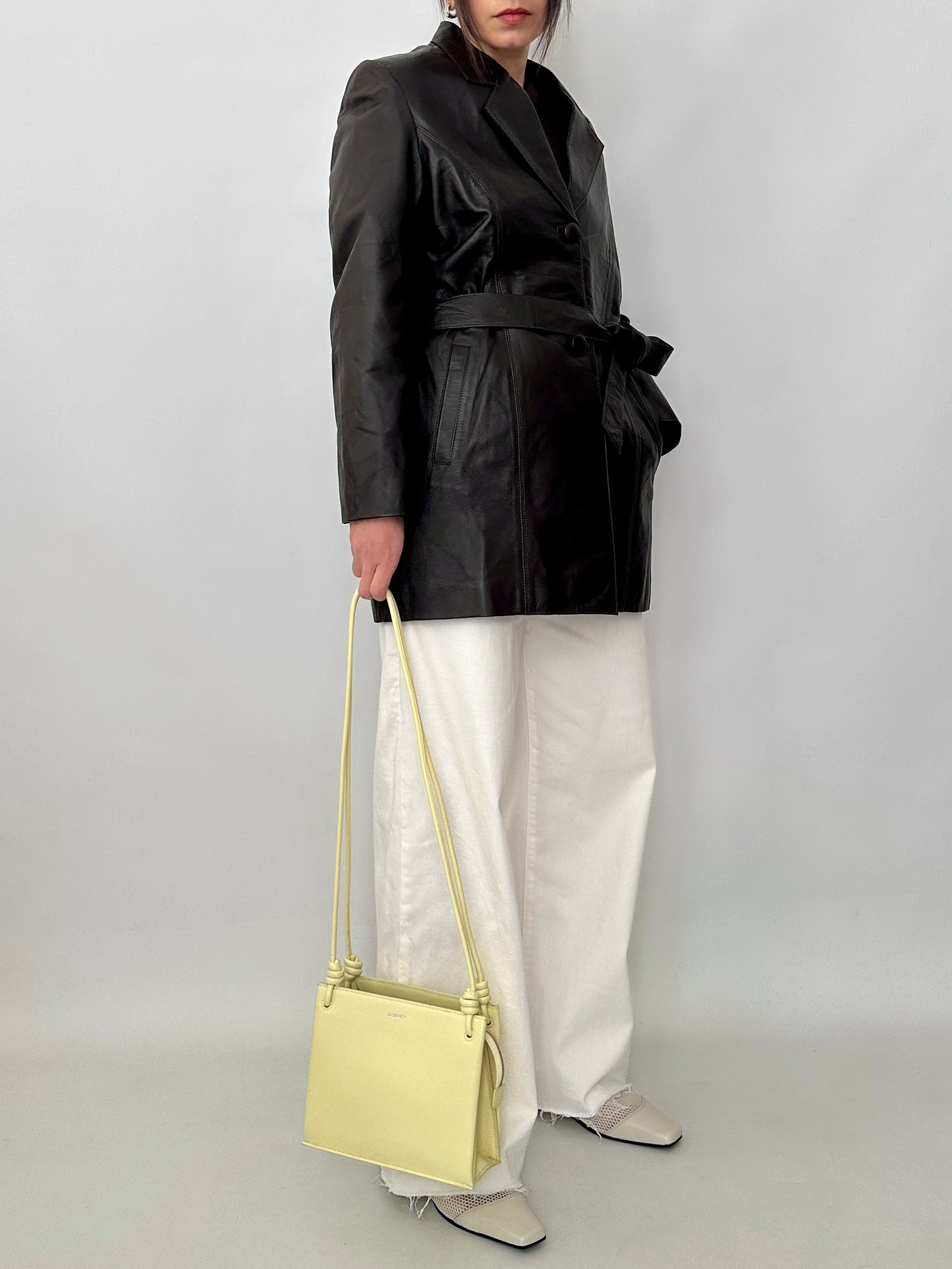 Chocolate real leather jacket