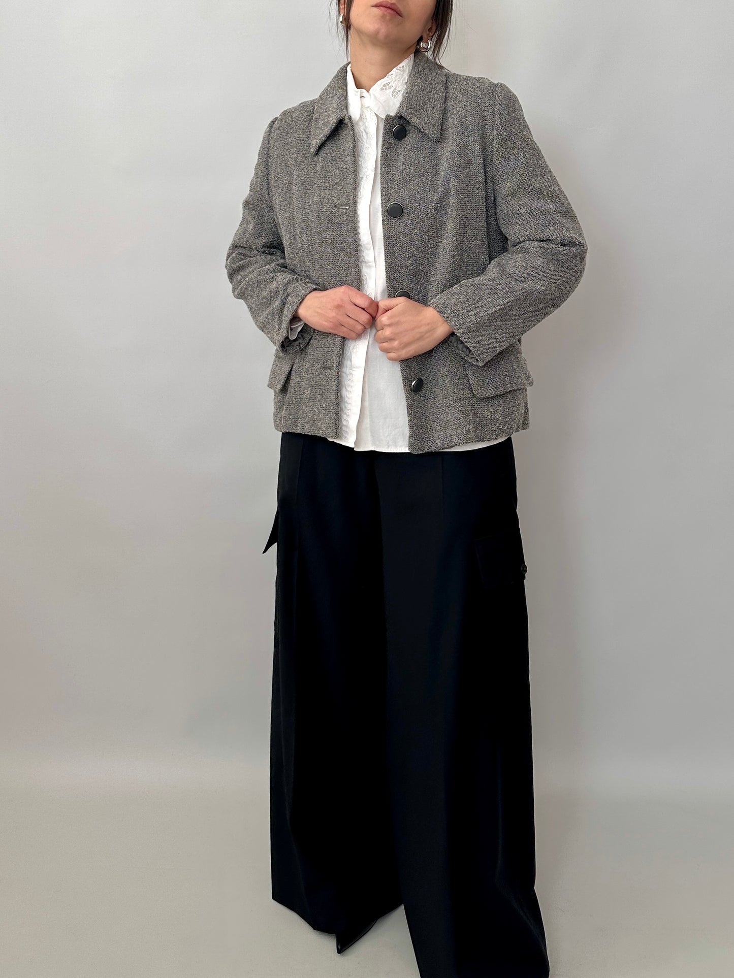 Salt and pepper wool jacket