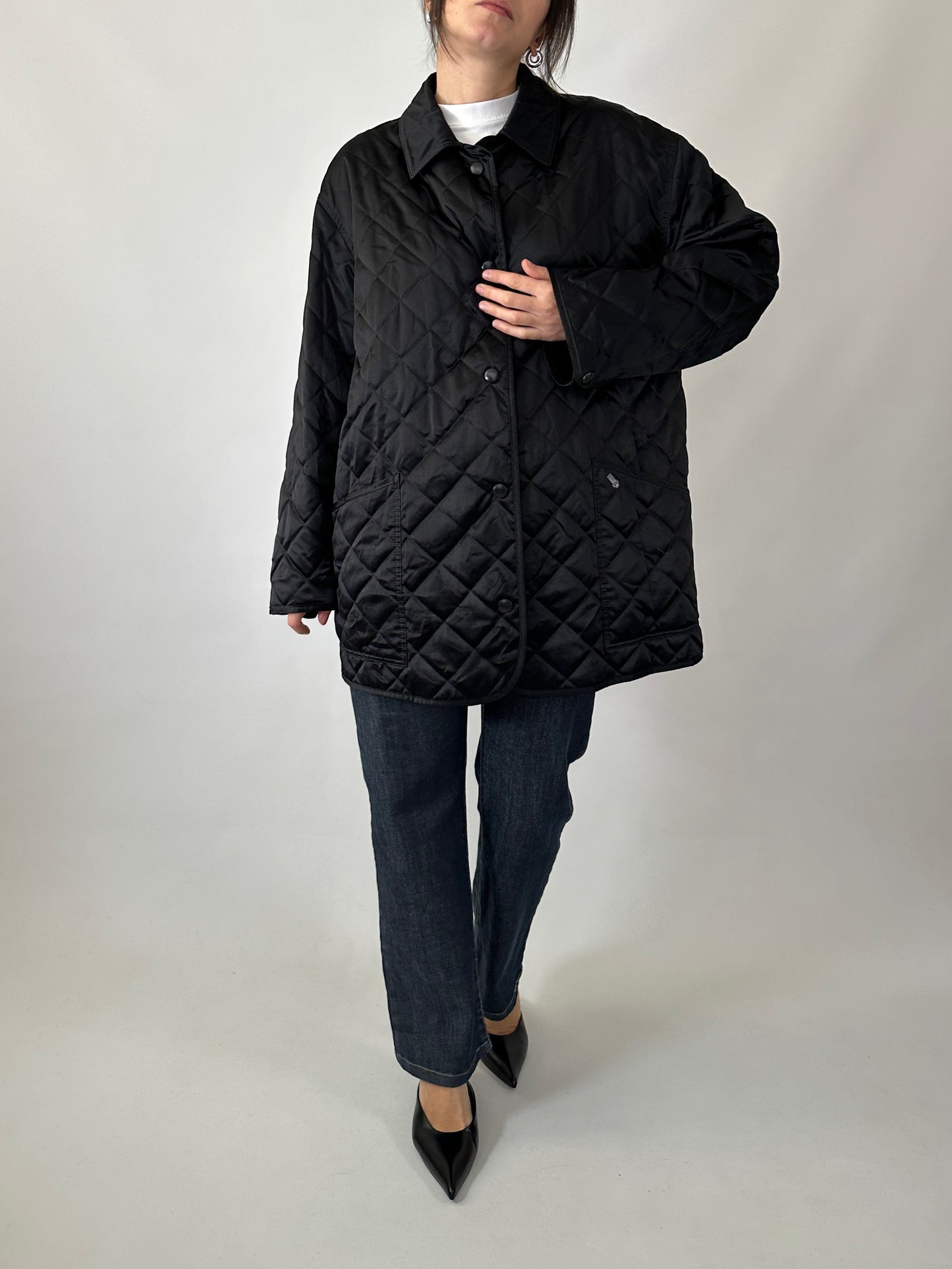 Quilted satin vintage jacket