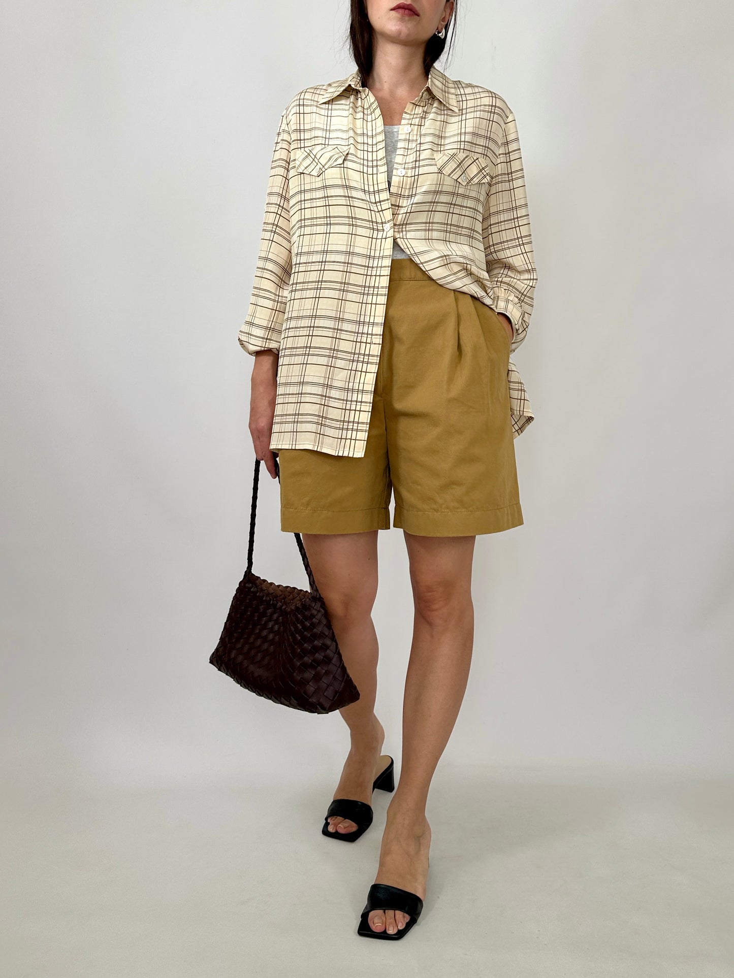 Vintage 100% Silk Check Shirt