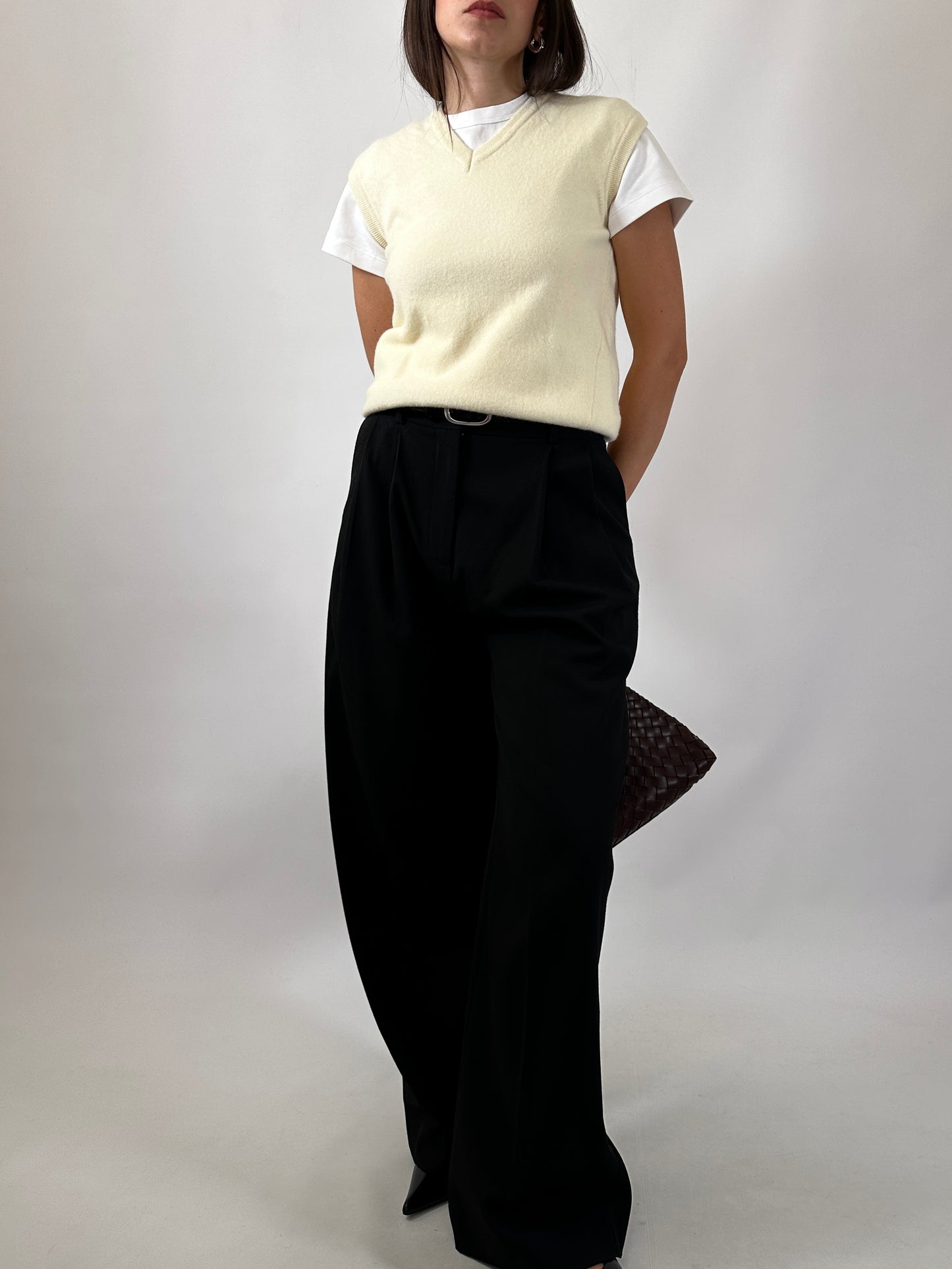 Butter Yellow Wool Sweater Vest