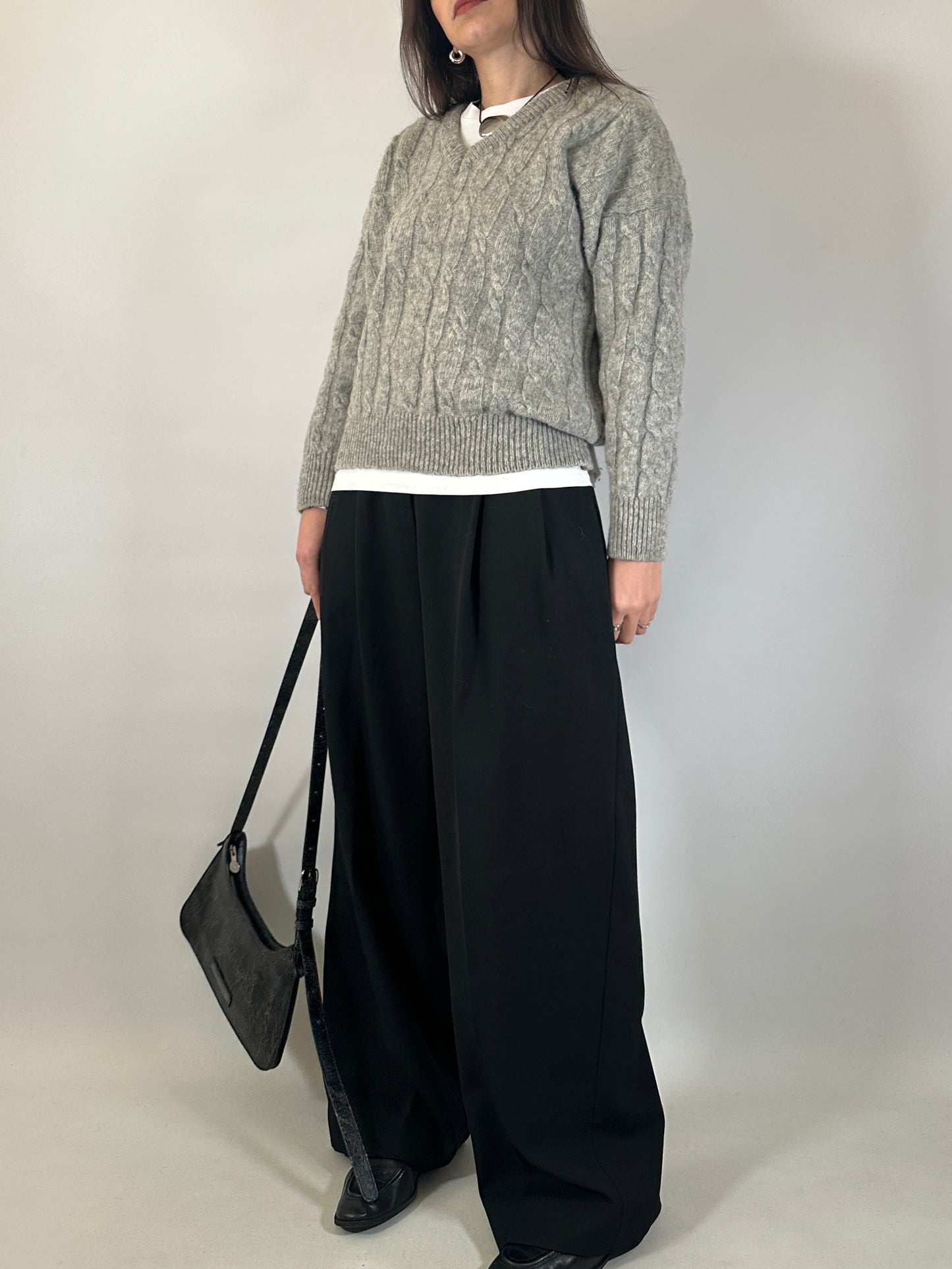Essential Cable-Knit Shetland Wool Sweater