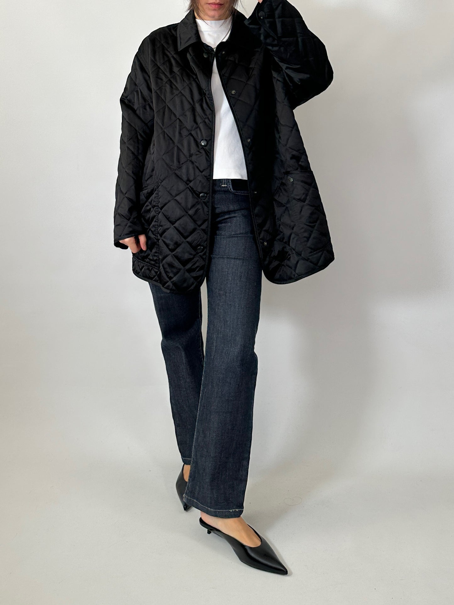 Quilted satin vintage jacket