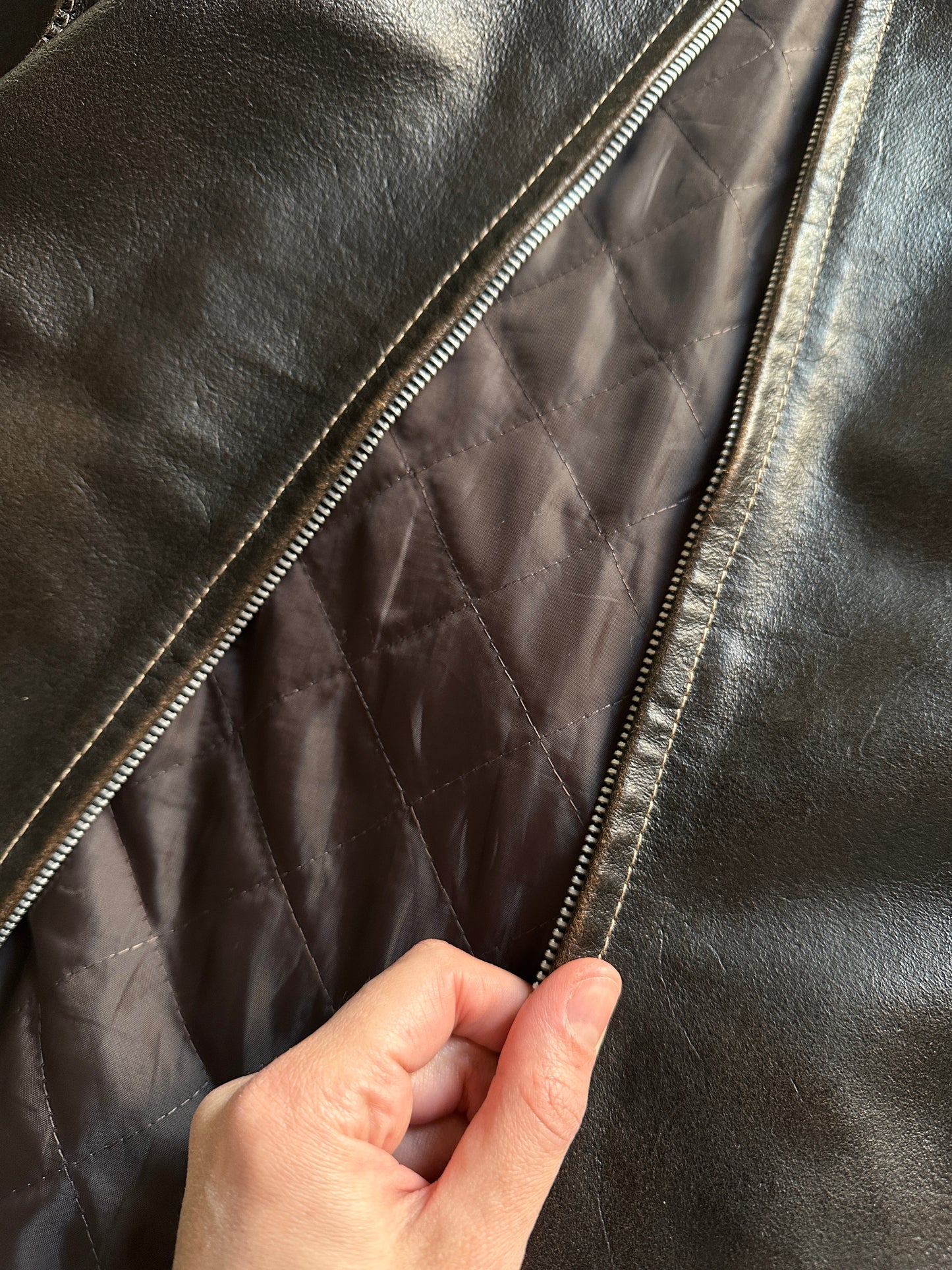 Vintage Leather Café Racer Jacket