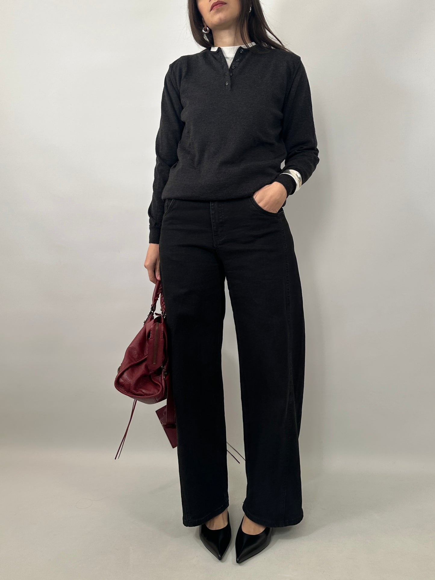 Merino Wool Henley Sweater