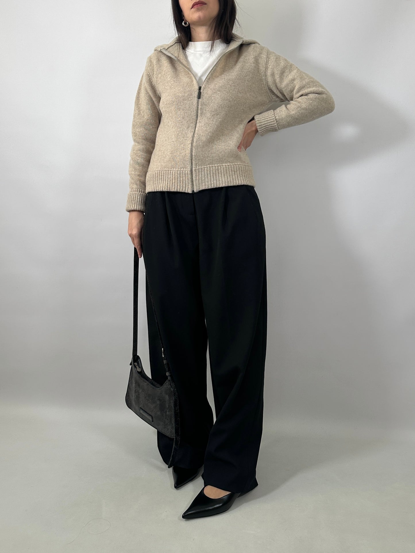 Soft Lambswool Zip Cardigan