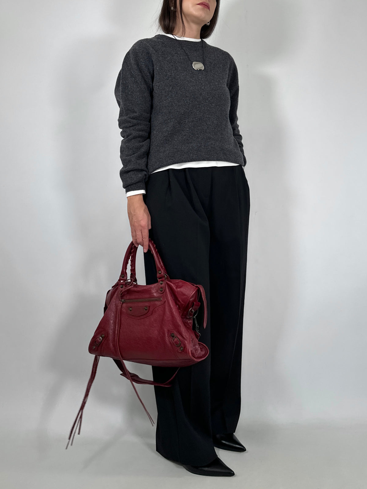 Soft Lambswool Dark Grey Sweater