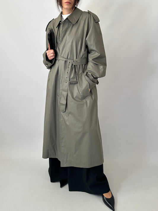 Genderless oversized vintage trench coat