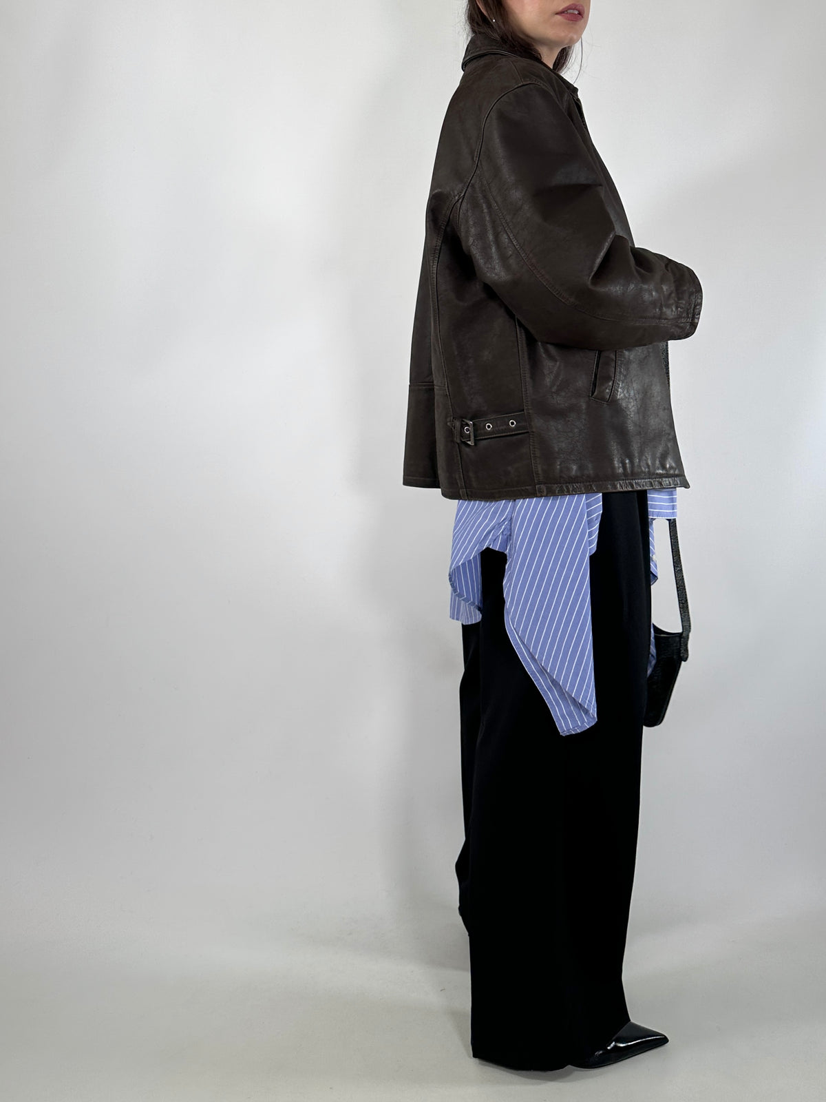 Vintage Brown Nubuck Leather Jacket