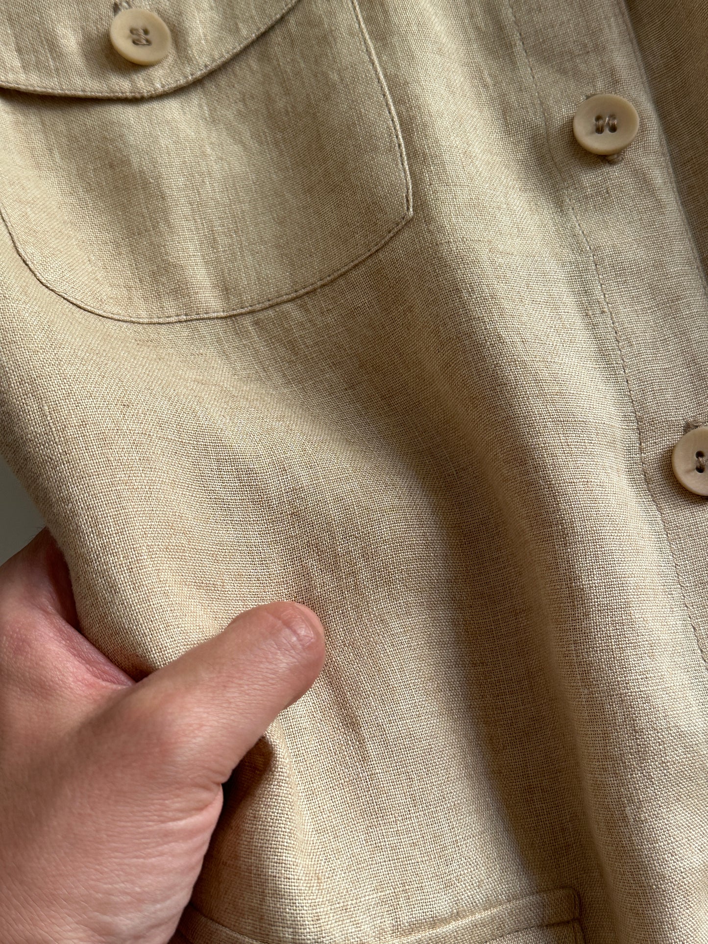 100% Linen Safari Overshirt