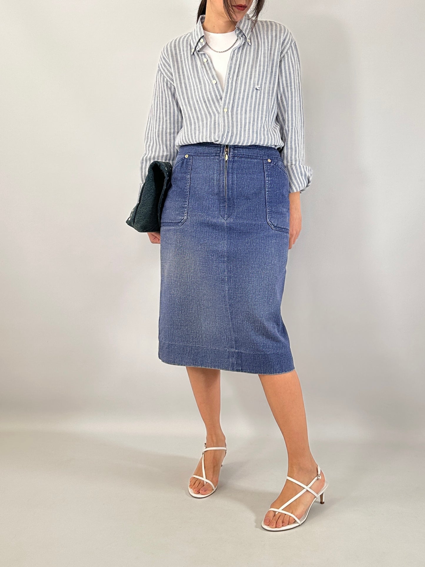 Vintage Celine denim skirt