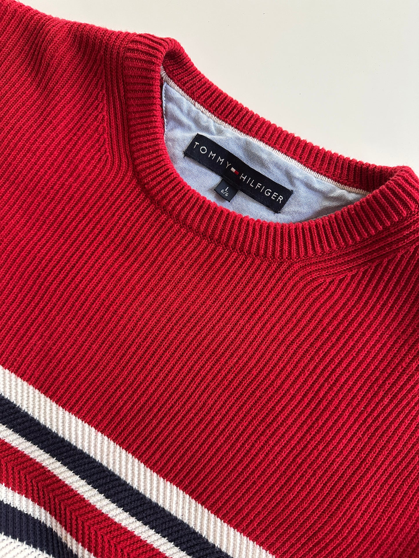 Tommy Hilfiger Rib Knit Pure Cotton Sweater