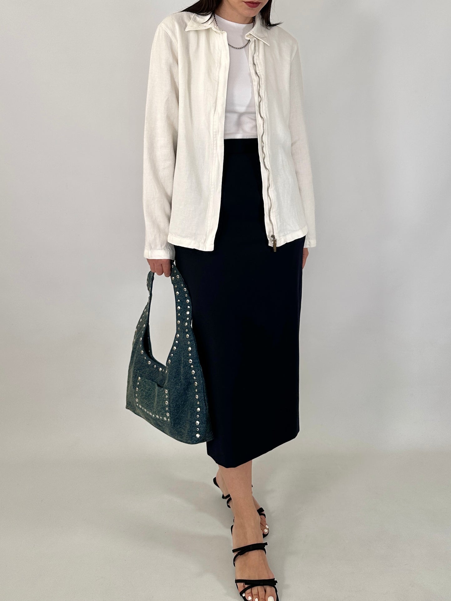 Max Mara zipped linen jacket