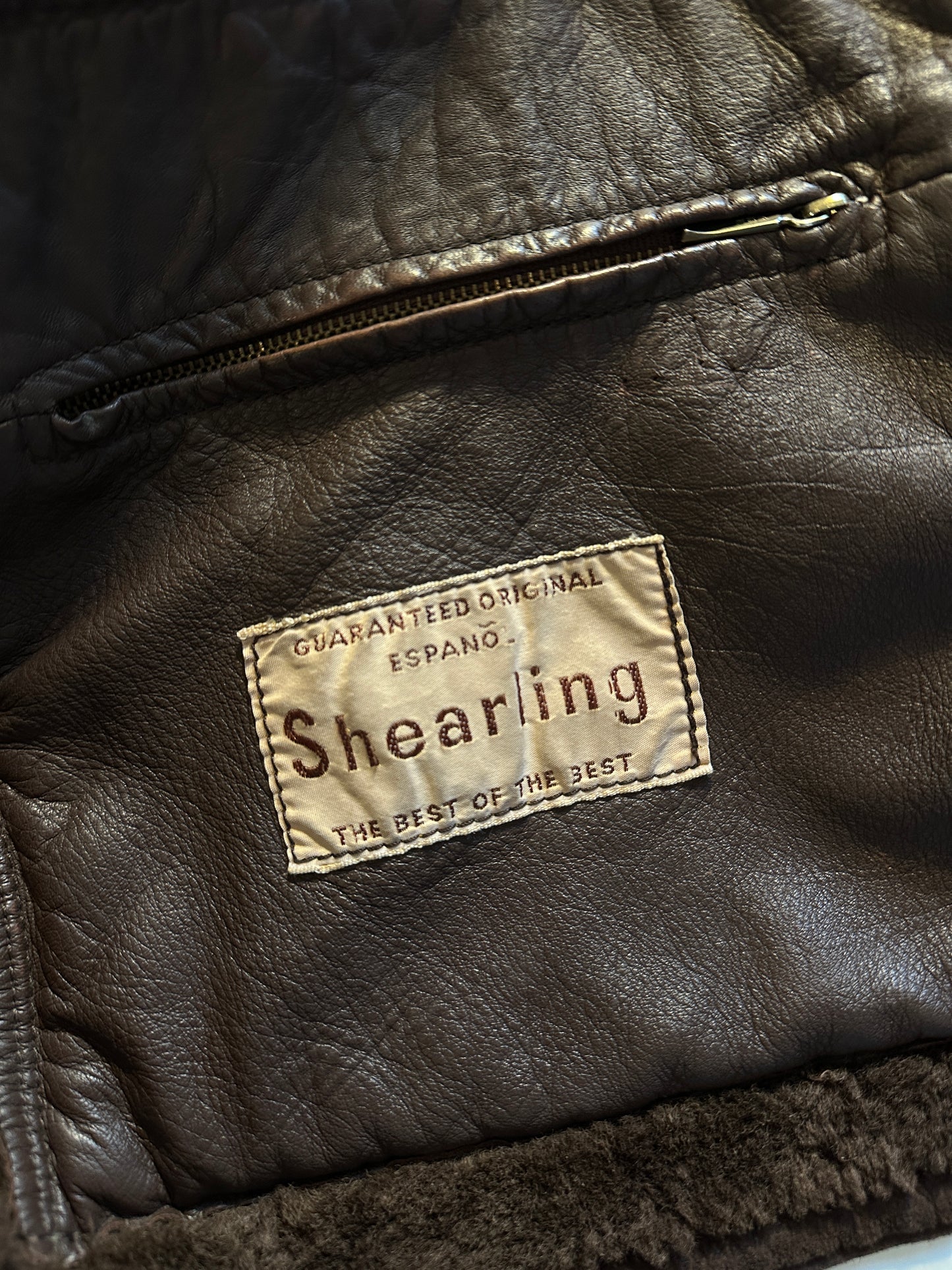 Vintage Brown Shearling Jacket