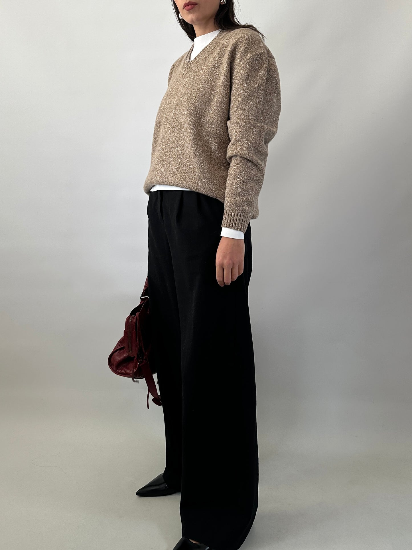 Wool and cotton oversized vintage sweater