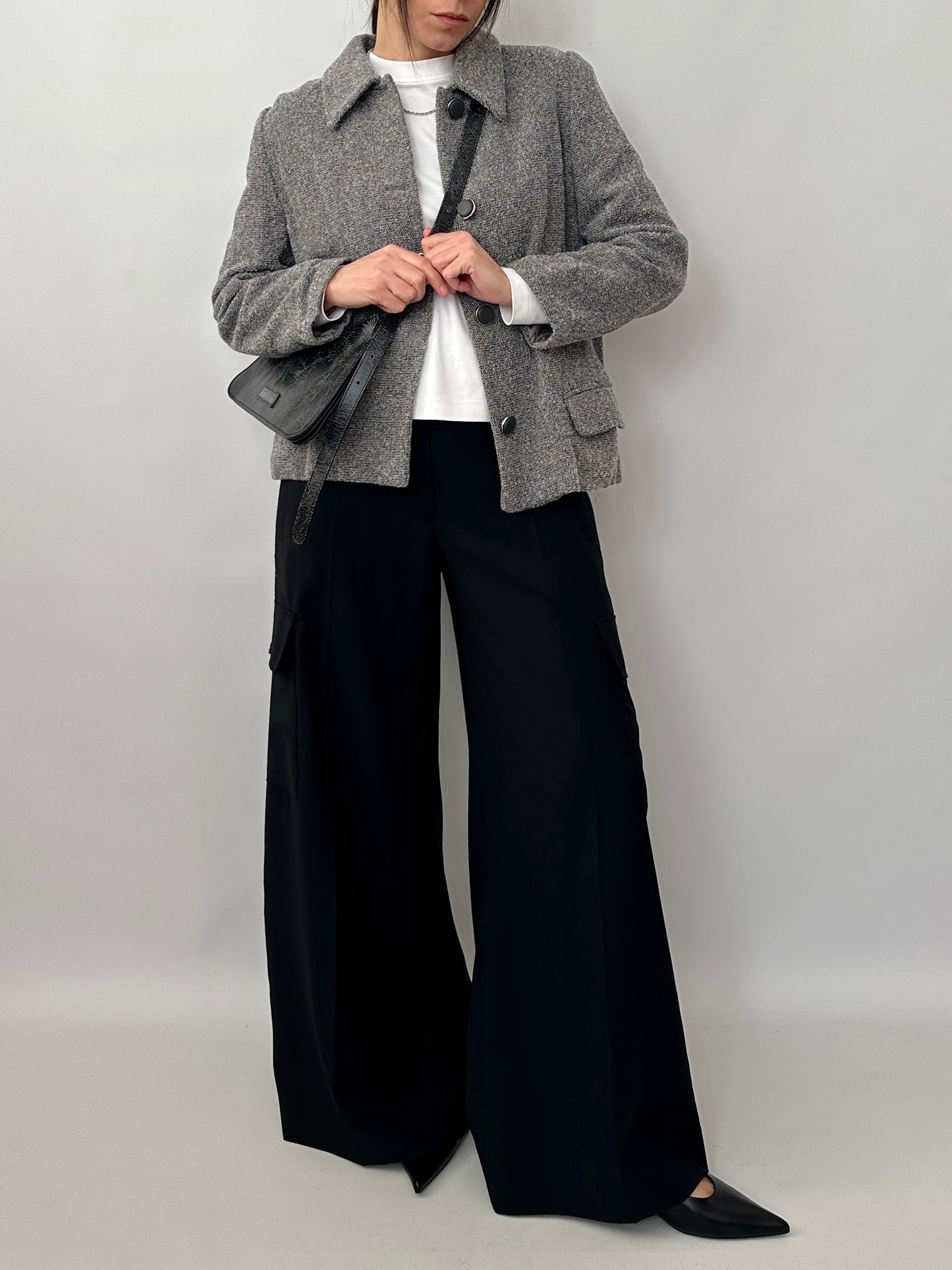 Salt and pepper wool jacket