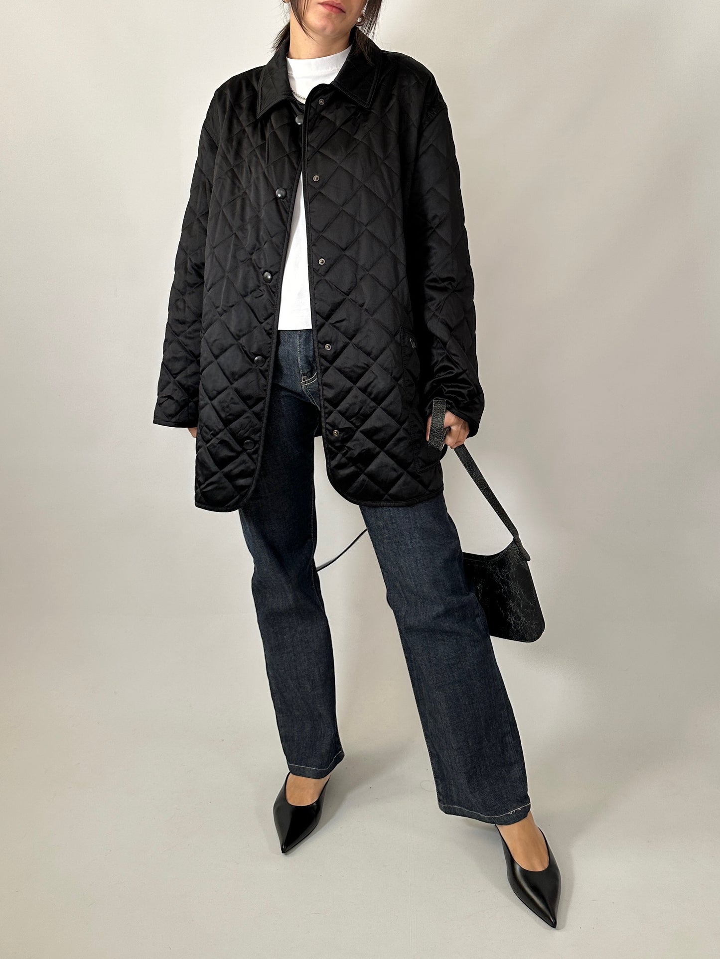 Quilted satin vintage jacket