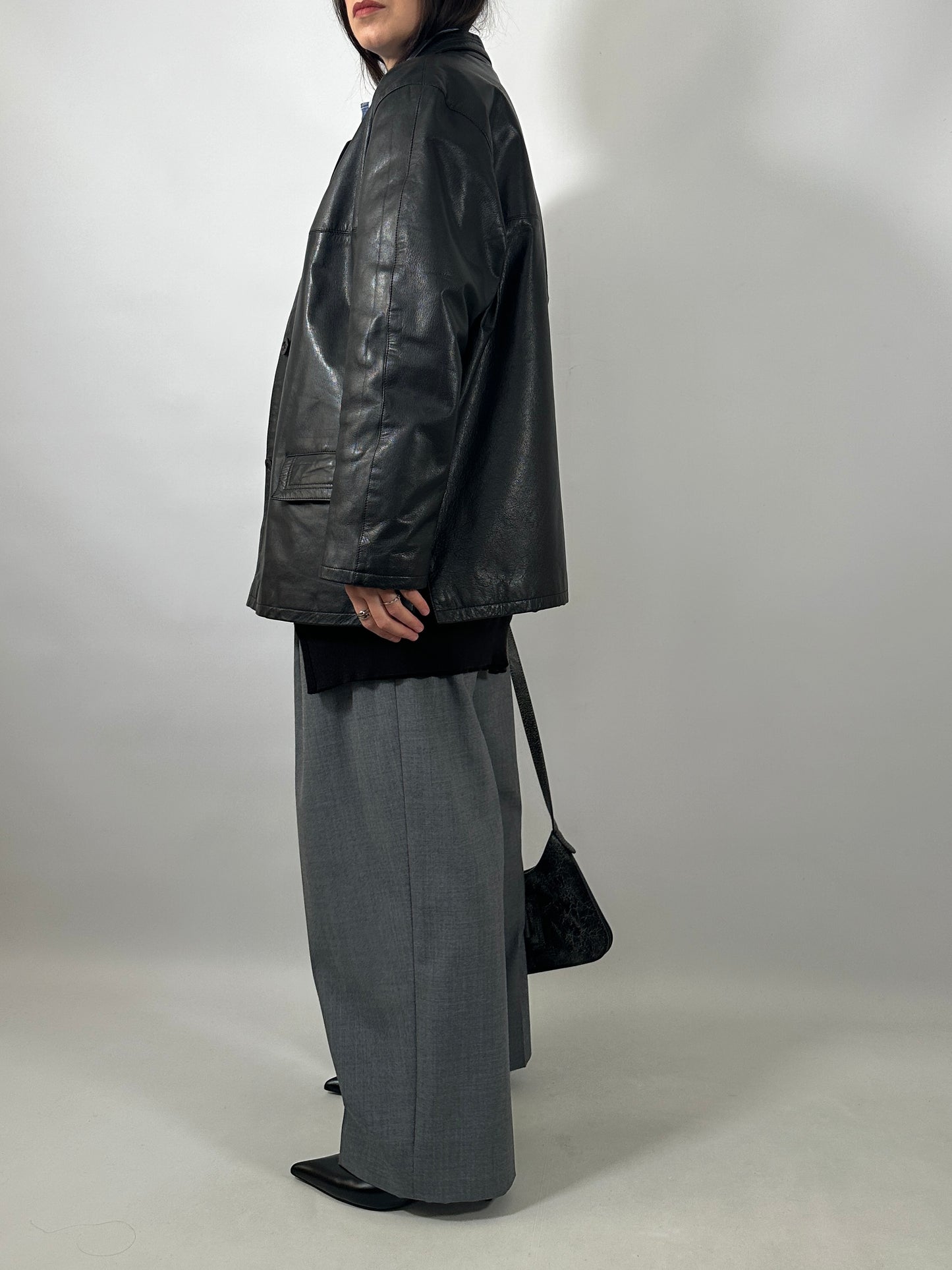 Classic Vintage Black Leather Jacket