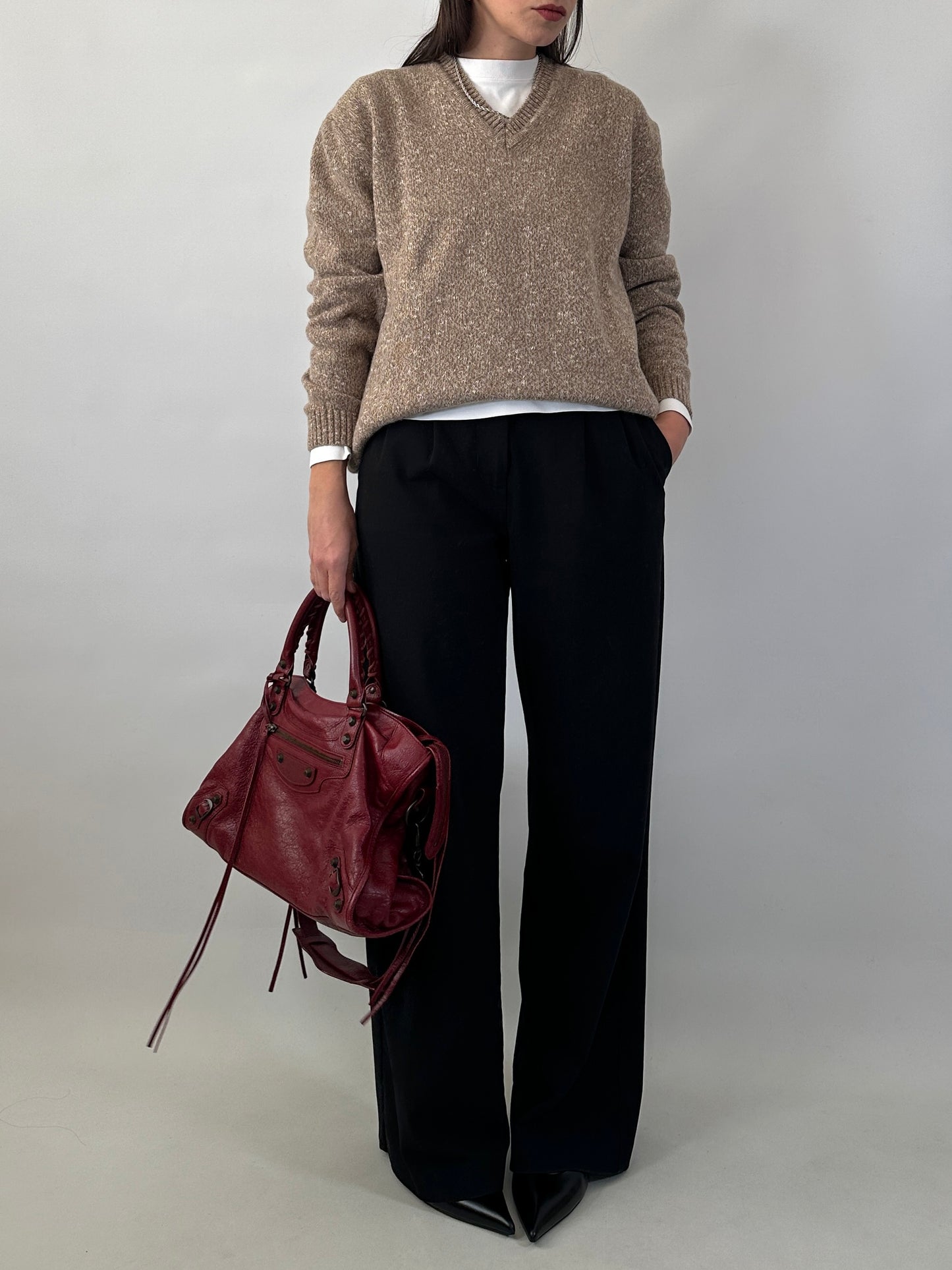 Wool and cotton oversized vintage sweater