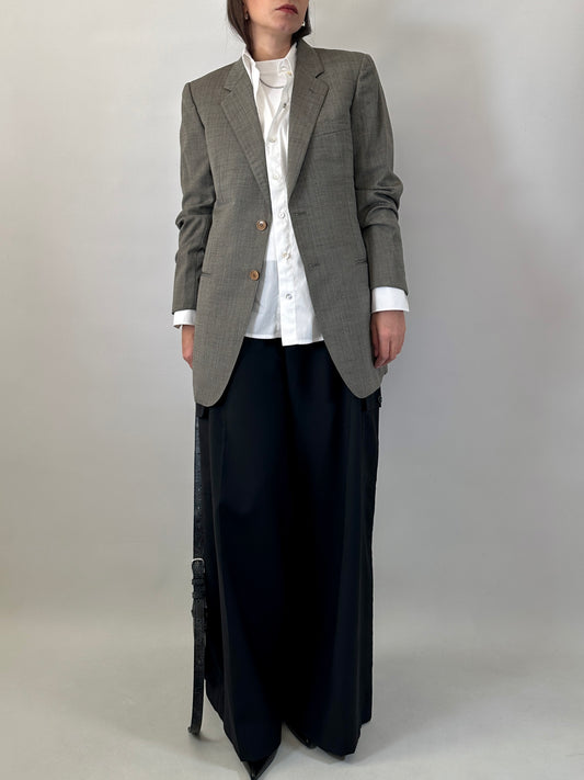 Lightweight wool blazer in greige