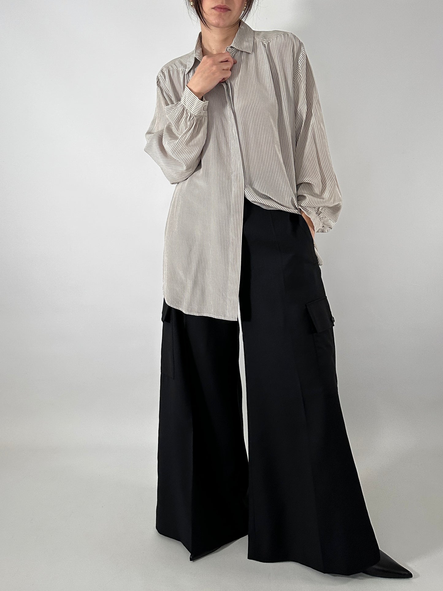 Striped vintage silk shirt