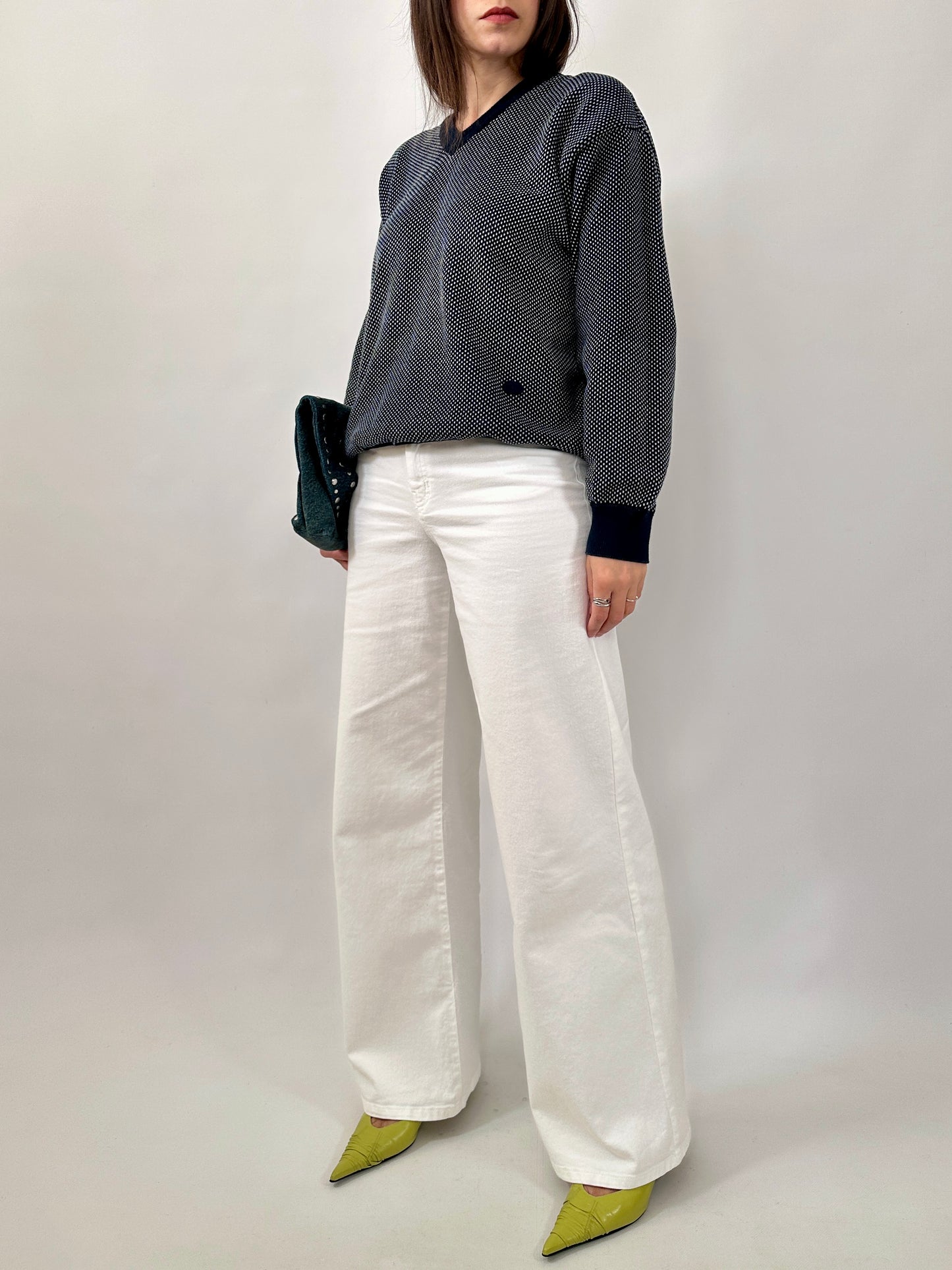 Vintage Valentino Microdot Pure Cotton Sweater