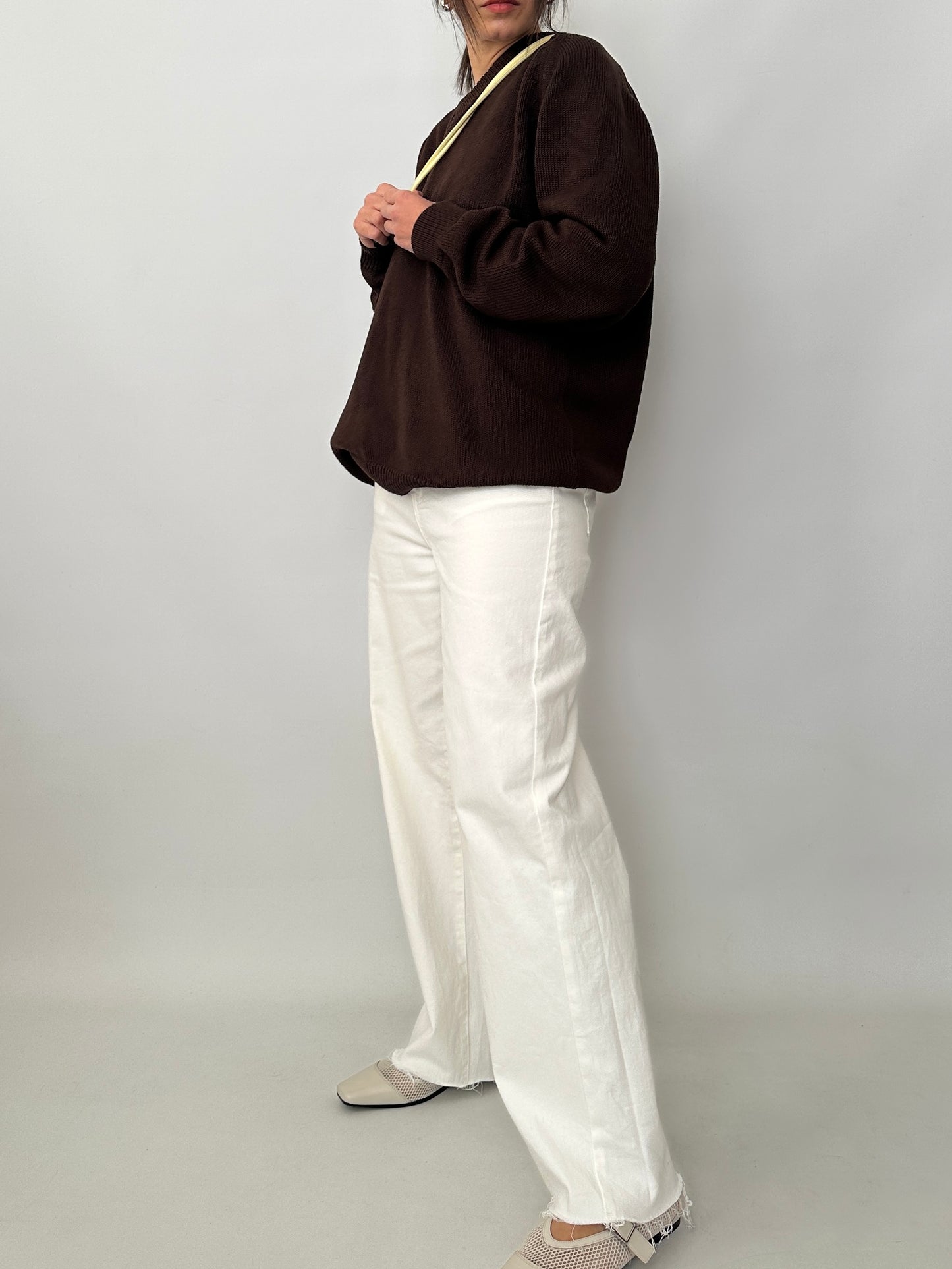 Chocolate knit sweater