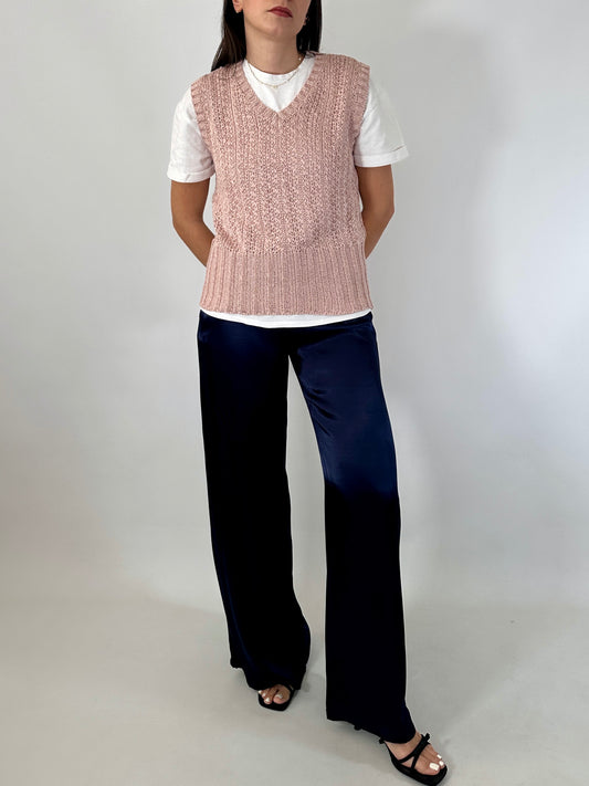 Crochet pink vest