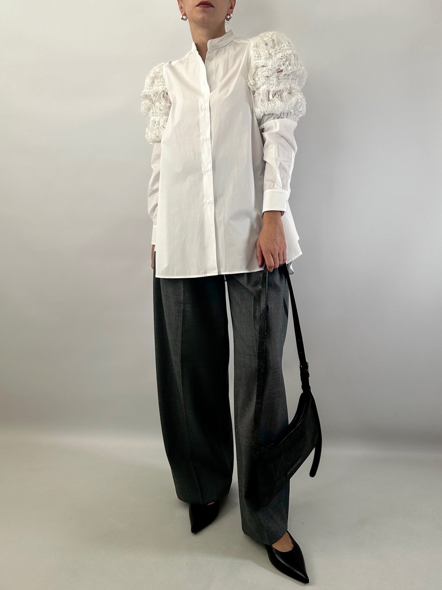 Weekend Max Mara shirt with organza puff shoulders