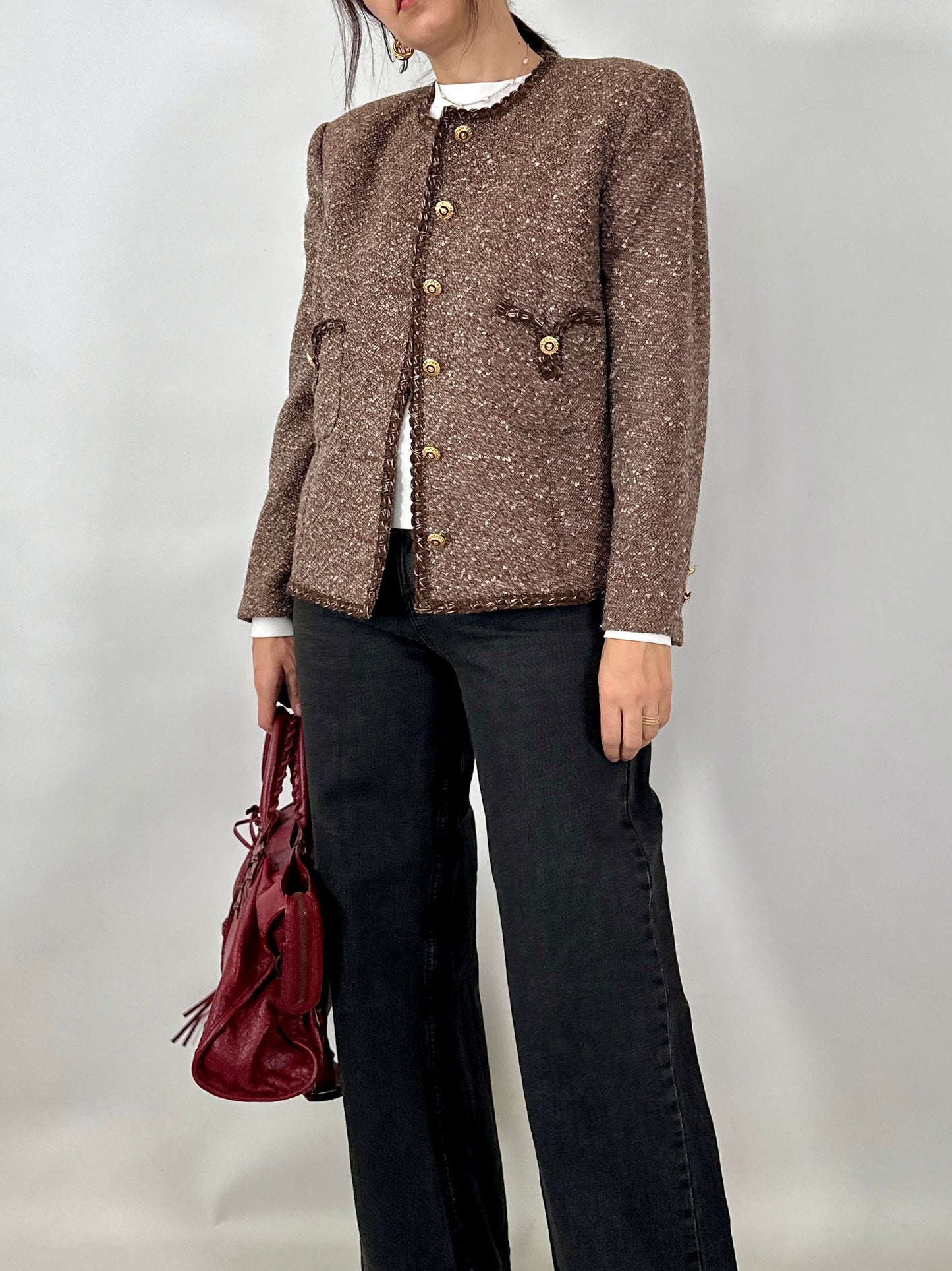 Vintage Luisa Spagnoli tweed bouclé jacket