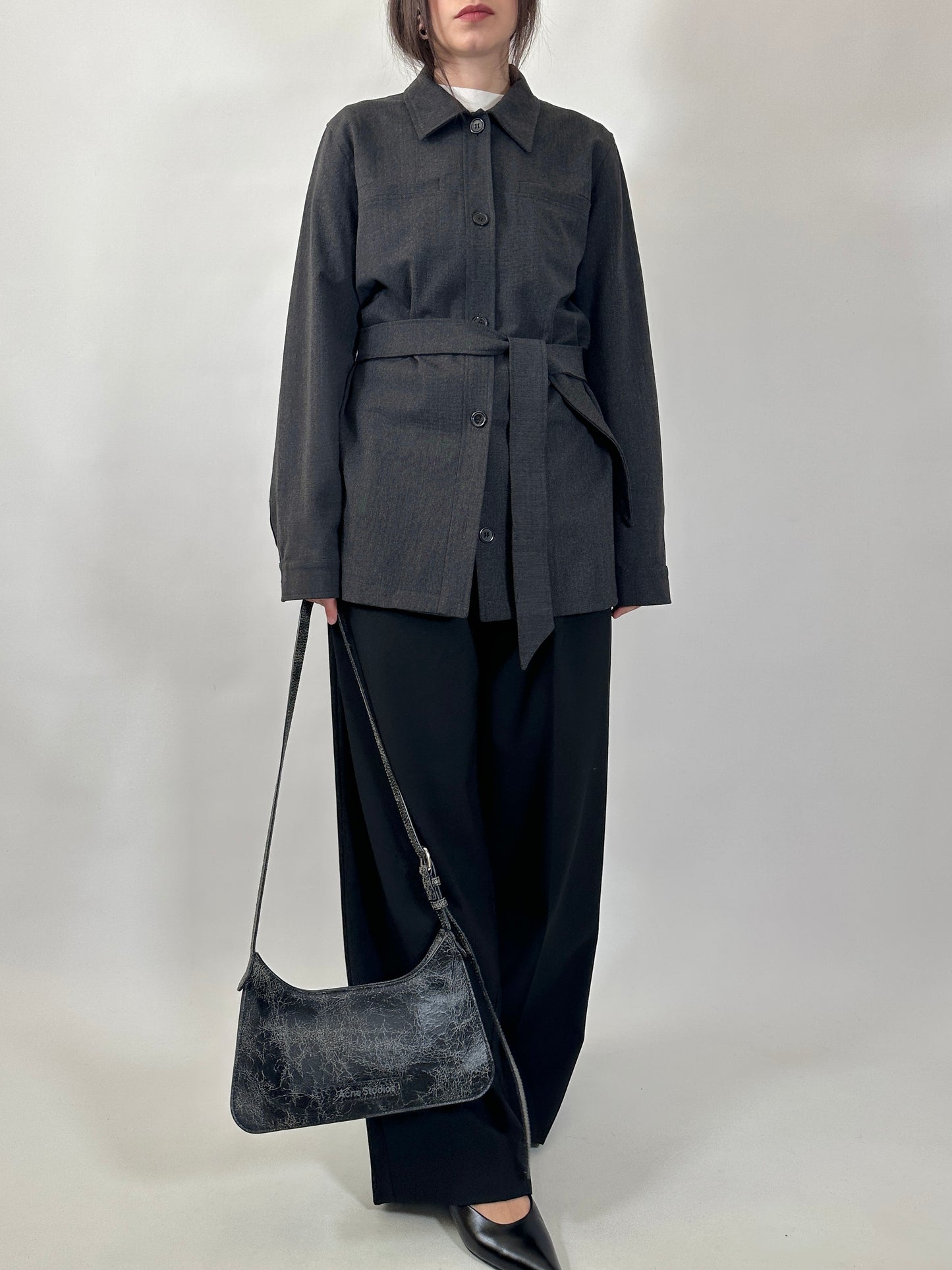 Vintage Marella Belted Shirt Jacket