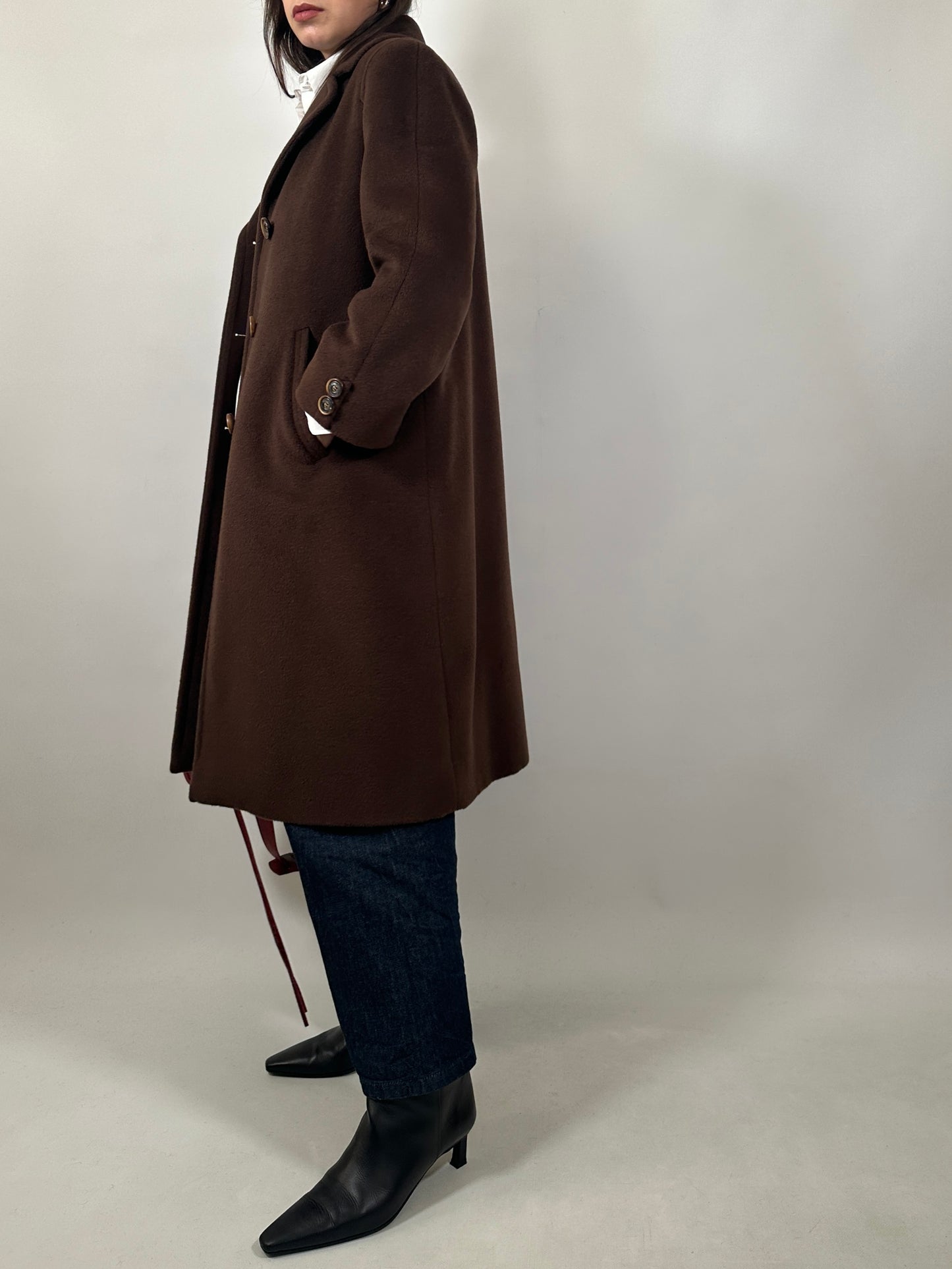 Vintage Pure Wool Brown Coat