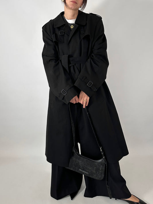 Black vintage trench coat