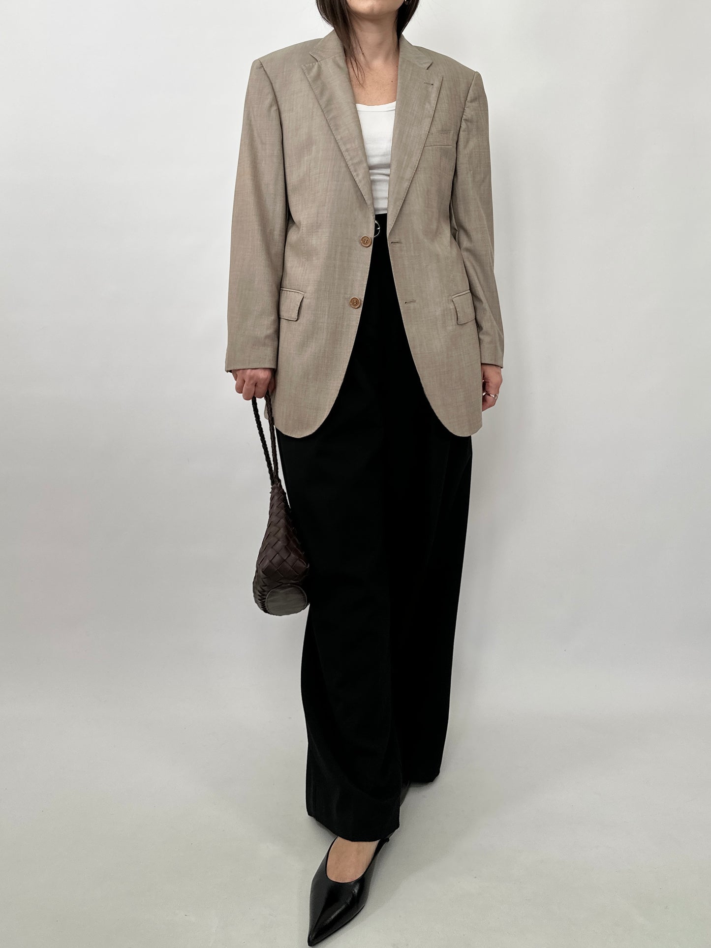 Lightweight Wool Tailored Blazer