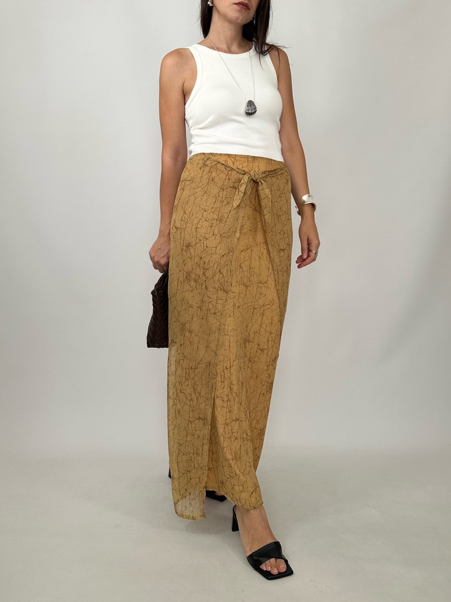 Marella Silk Overlay Maxi Skirt