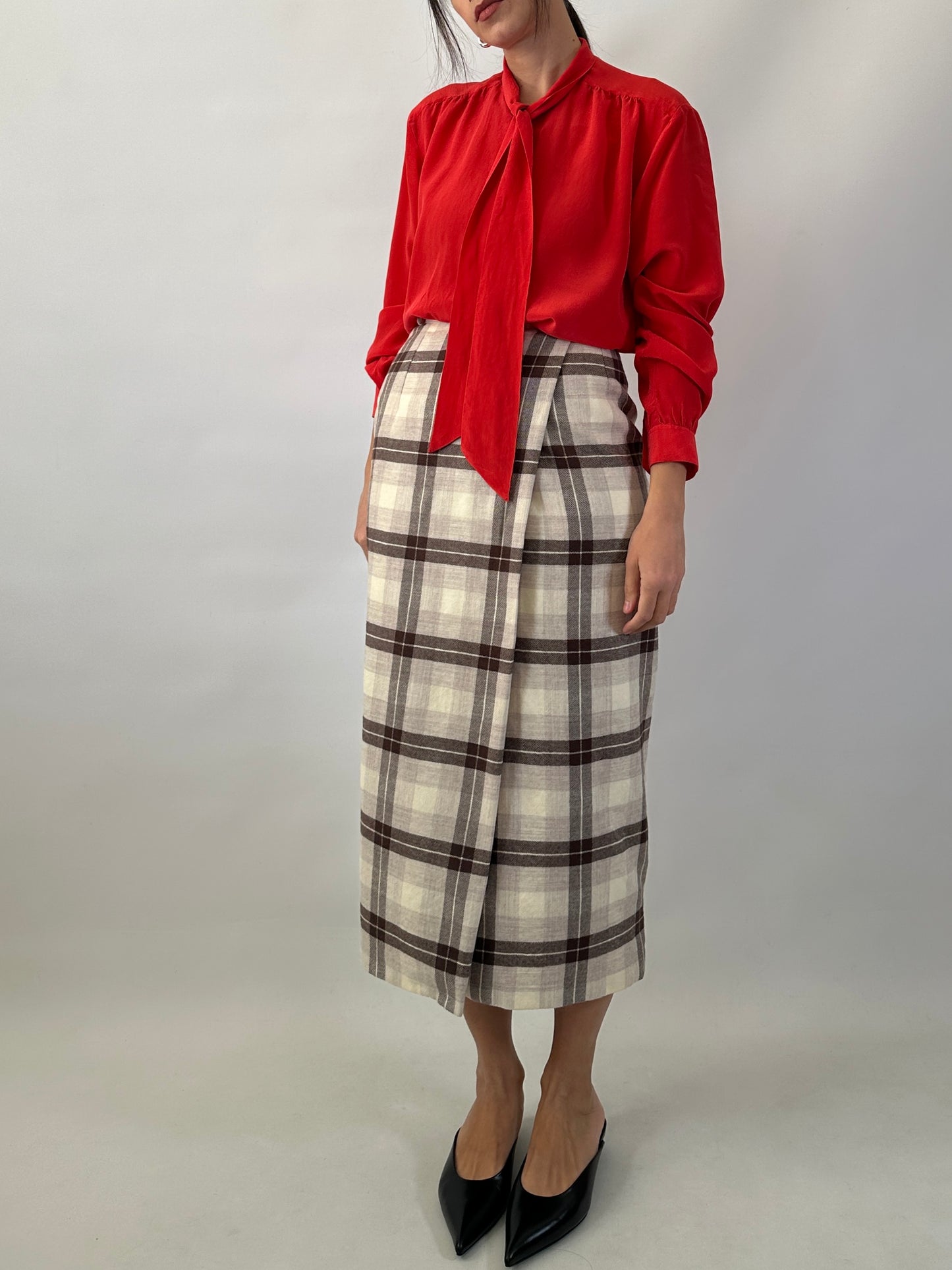 Handmade tartan wrap skirt