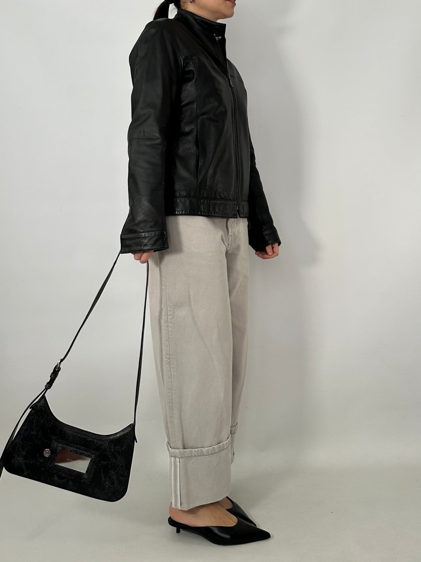 Genuine lambskin leather jacket