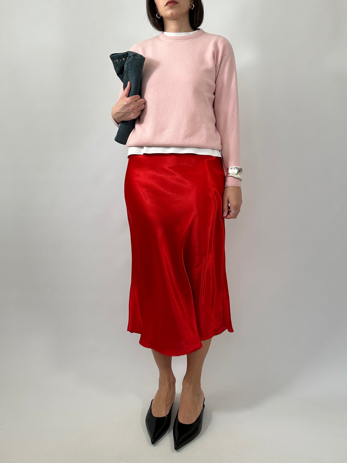 Vintage Powder Pink Knit Sweater