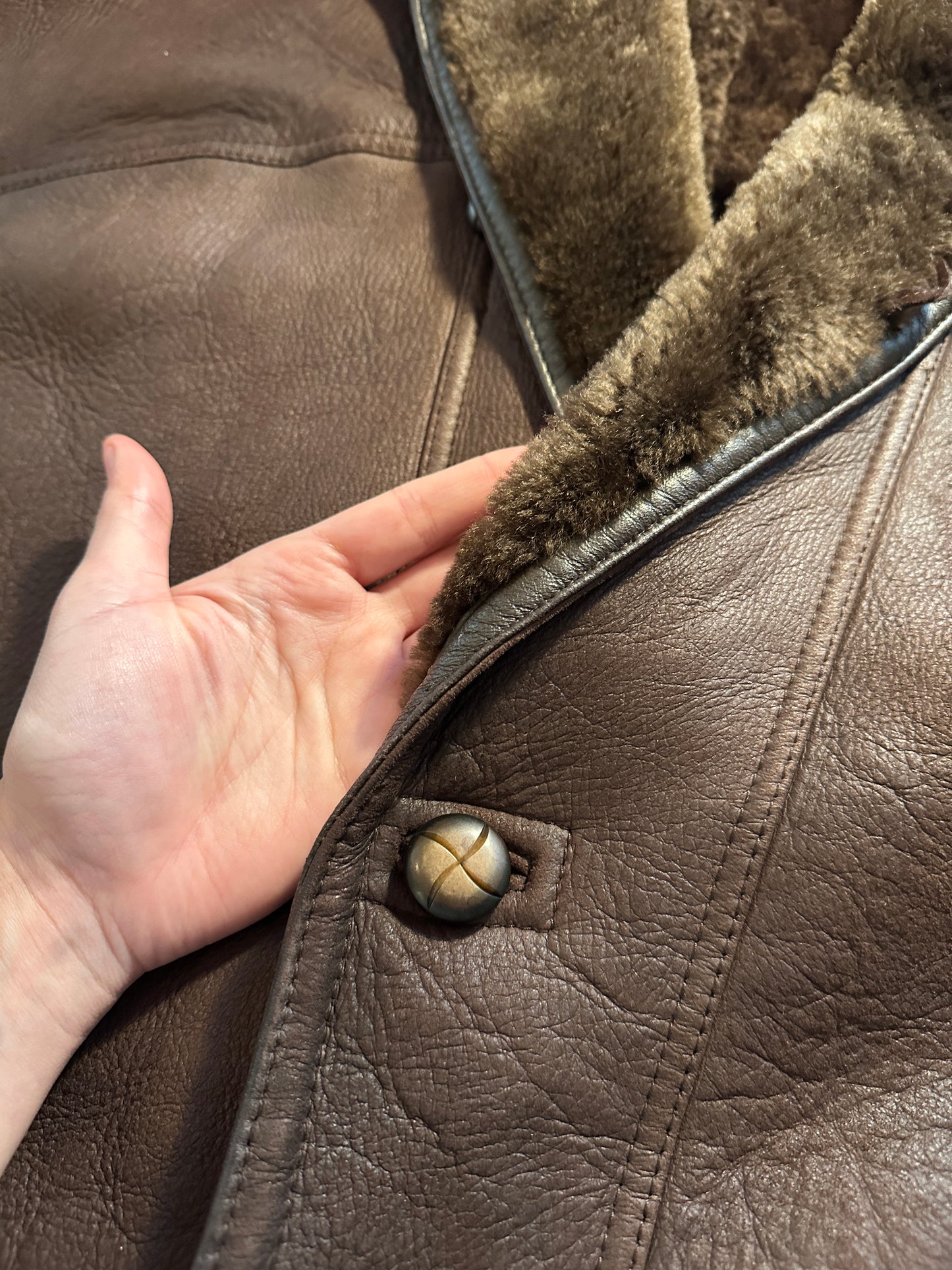 Vintage Brown Shearling Jacket
