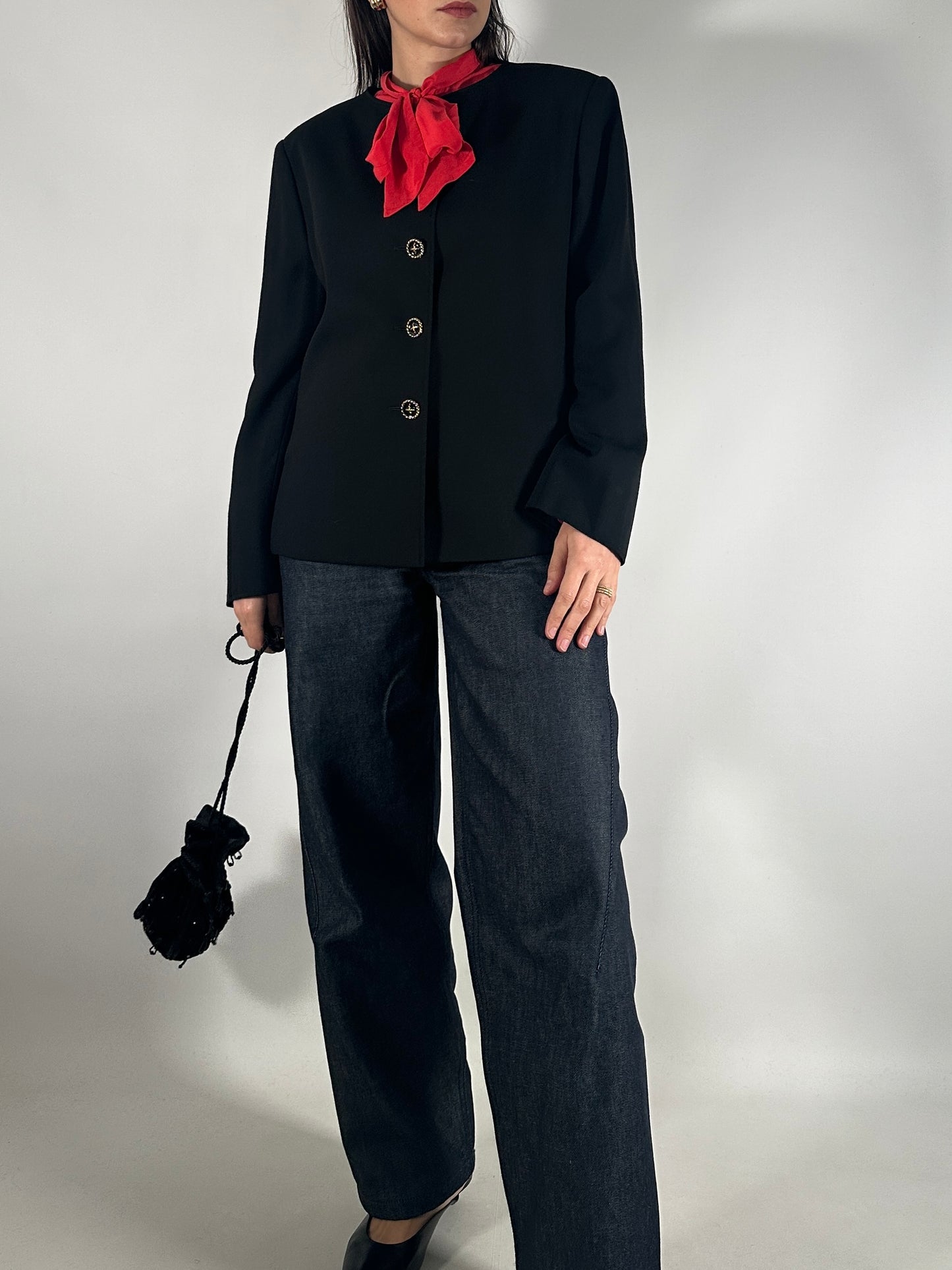 Marella Vintage Wool Jacket with Button Detail