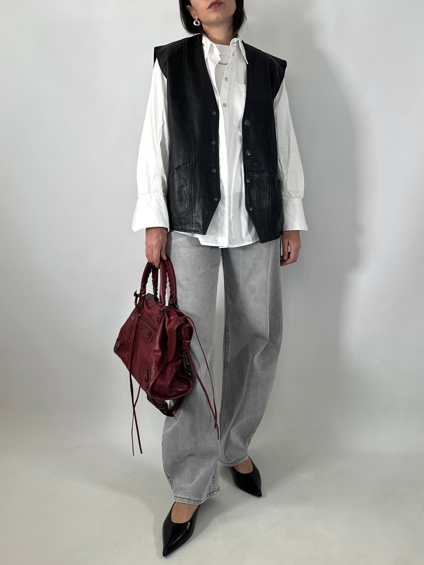 Vintage soft leather vest