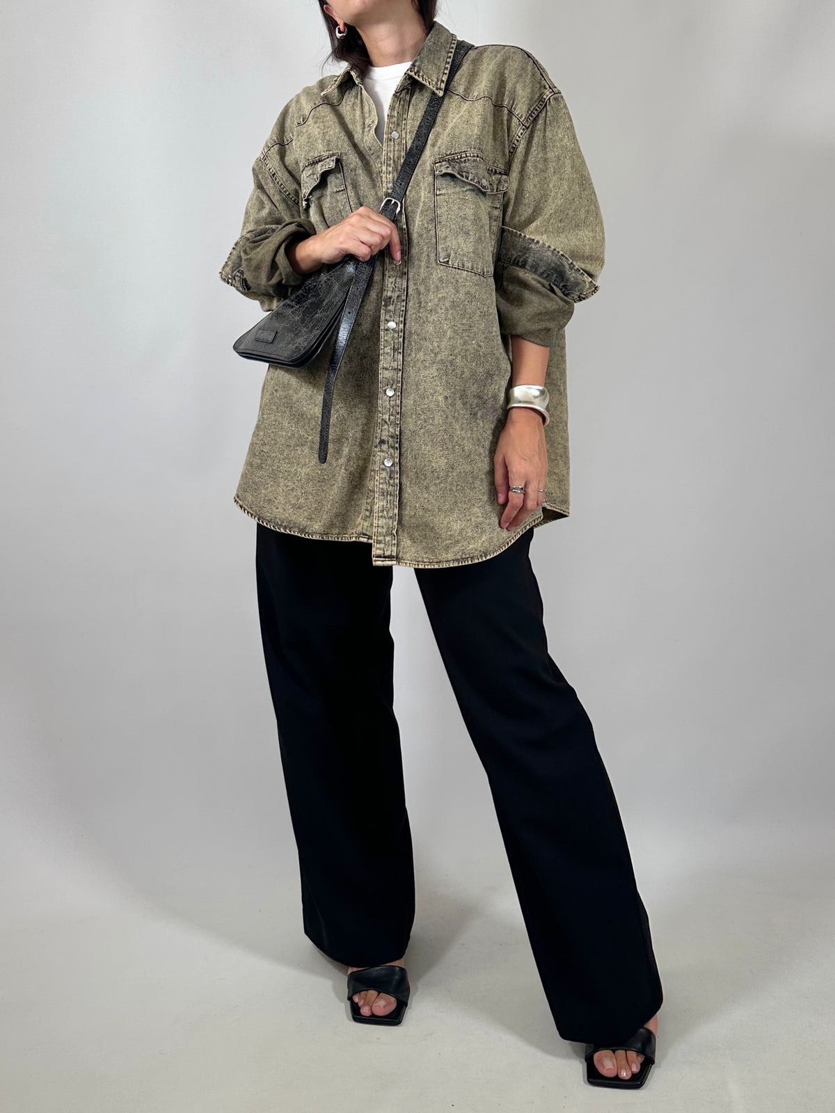 Faded Wash Denim Overshirt
