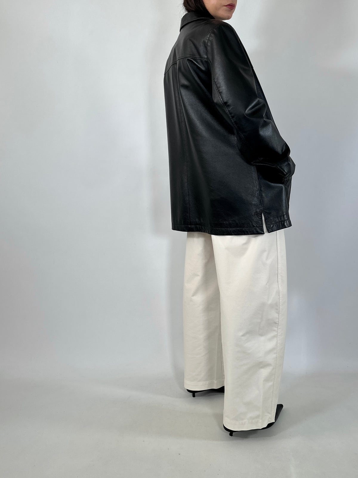 Black Leather Straight Jacket