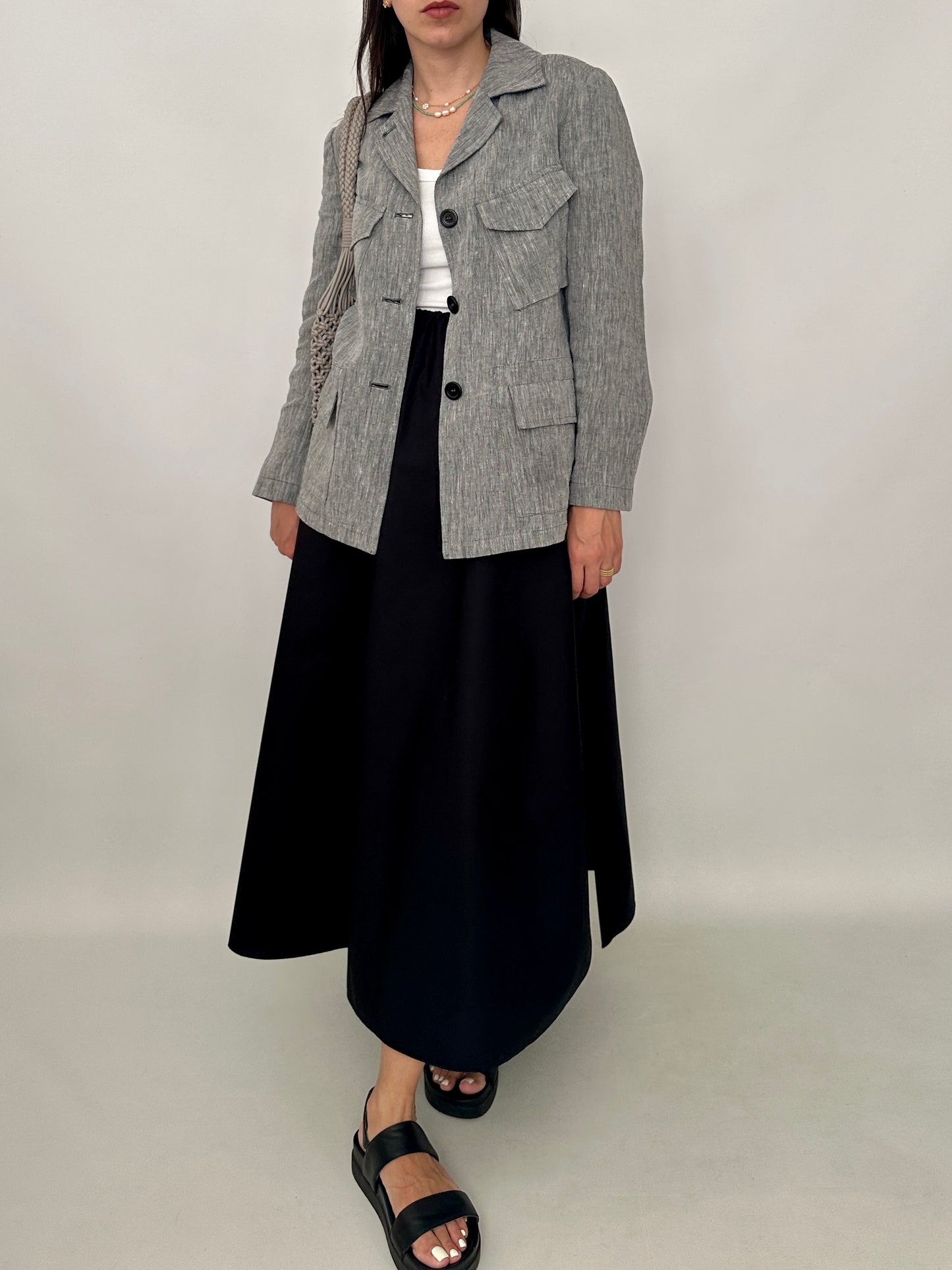 Max Mara pure linen utility jacket
