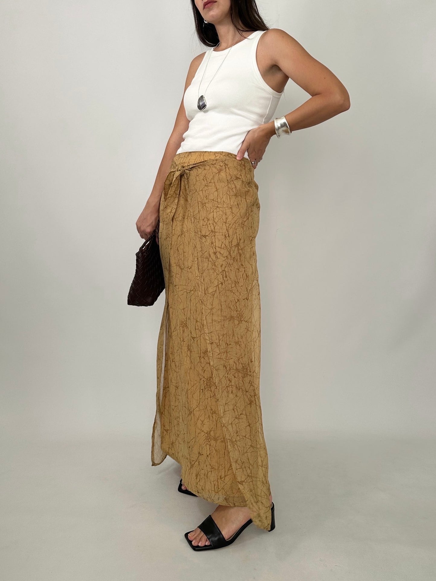 Marella Silk Overlay Maxi Skirt