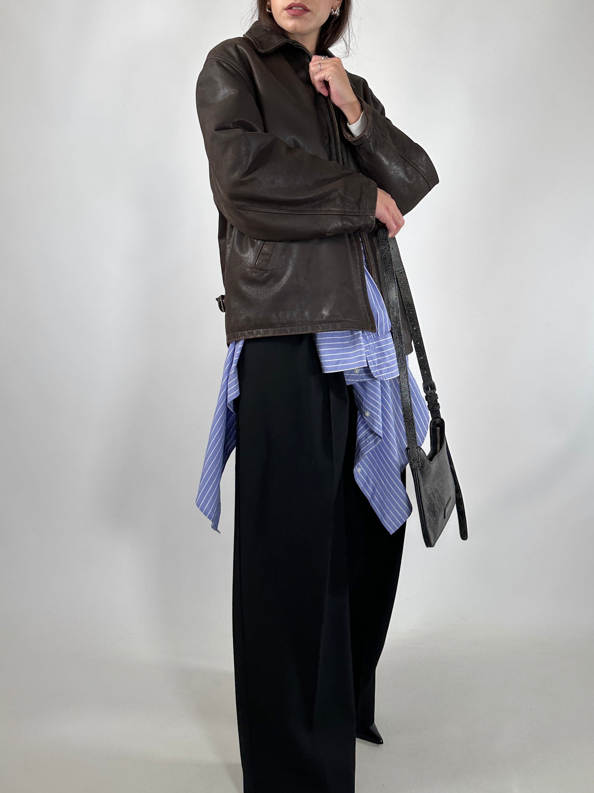 Vintage Brown Nubuck Leather Jacket