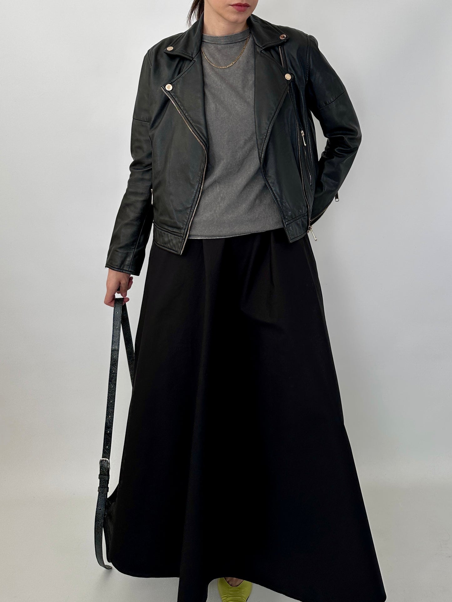 Soft leather biker jacket