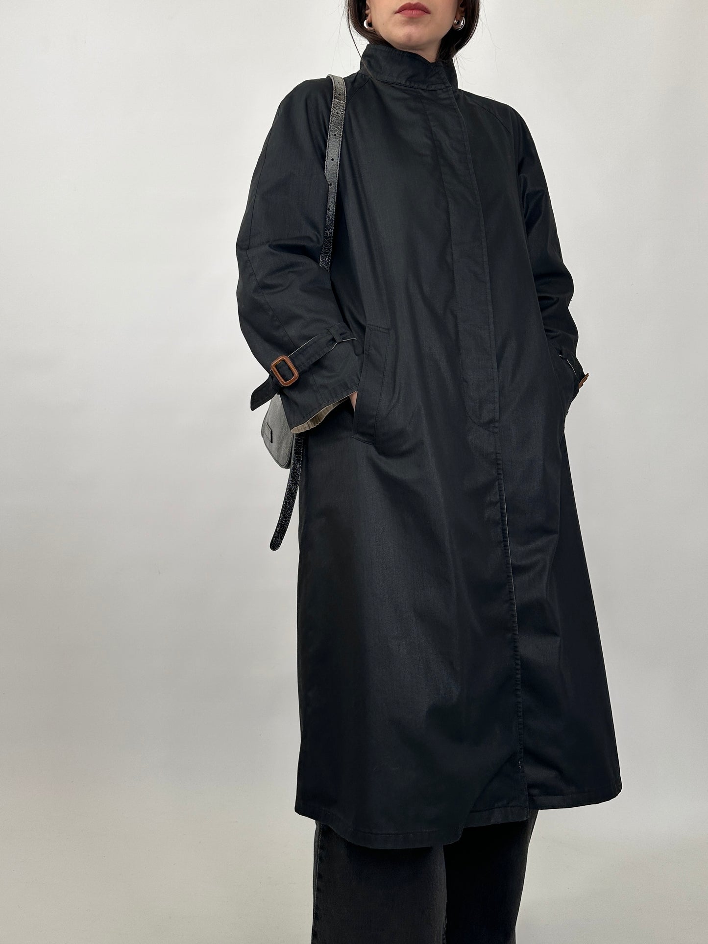 Vintage Reversible Lightweight Coat - Beige/Black