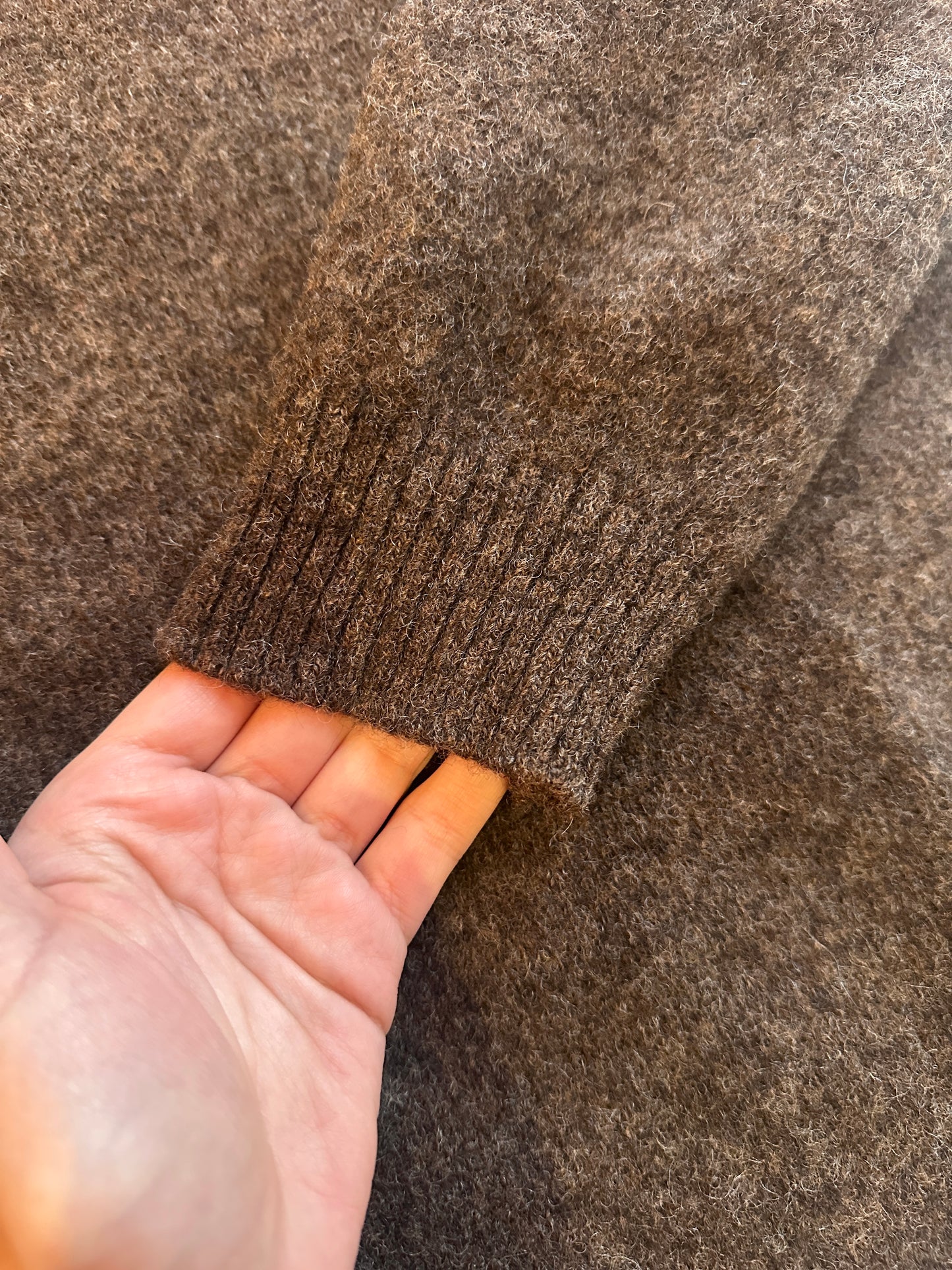 Soft pure wool brown sweater